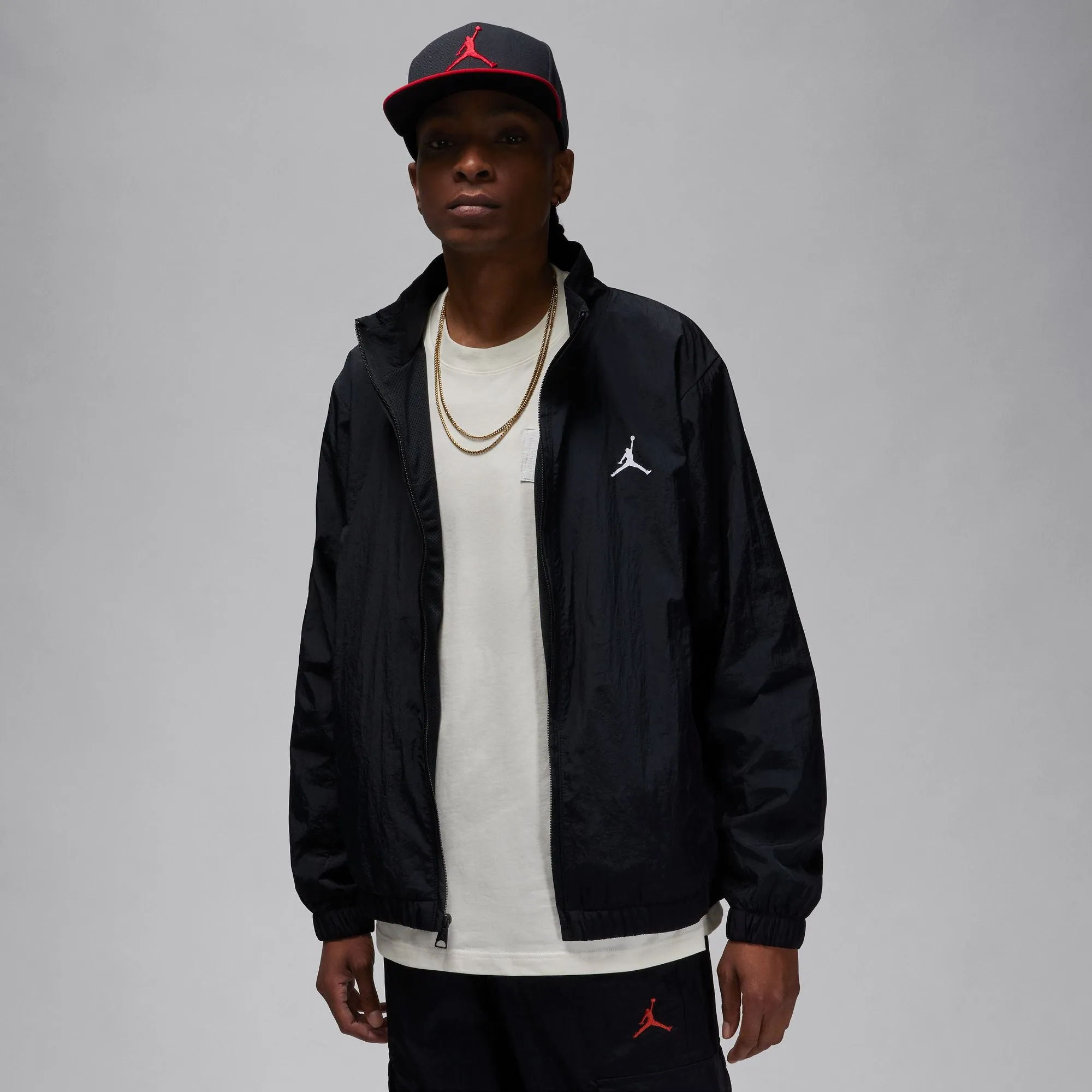 Jordan - Men - Back Logo Print Woven Jacket - Black/White