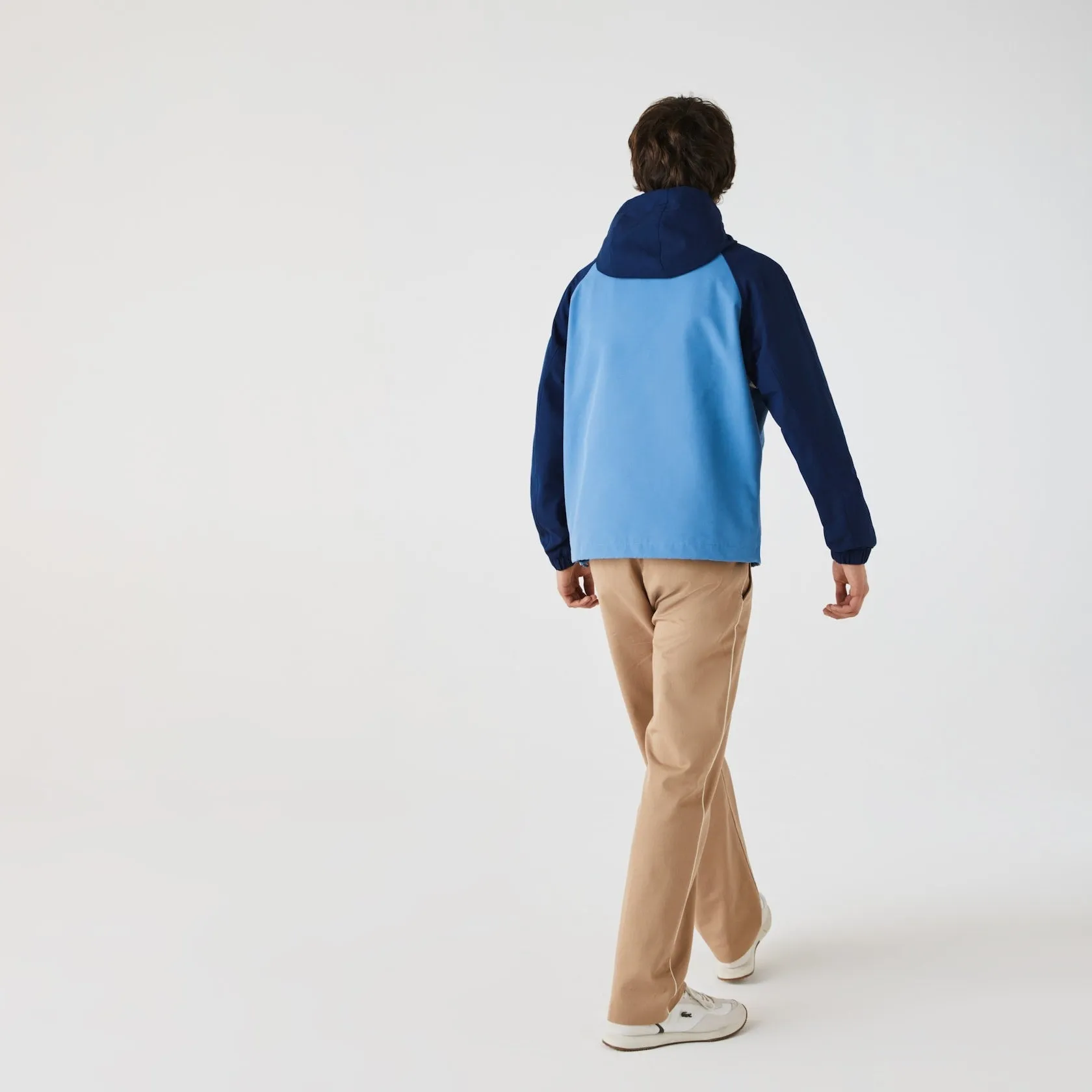 LACOSTE Hooded Colourblock Smock Pullover Anorak Jacket