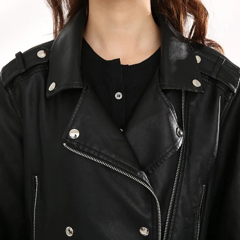 Minoru Vegan Leather Zipper Jacket