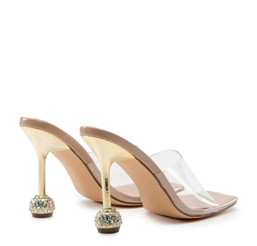 MONARCHY TRANSLUCENT BEIDGE HIGH HEEL