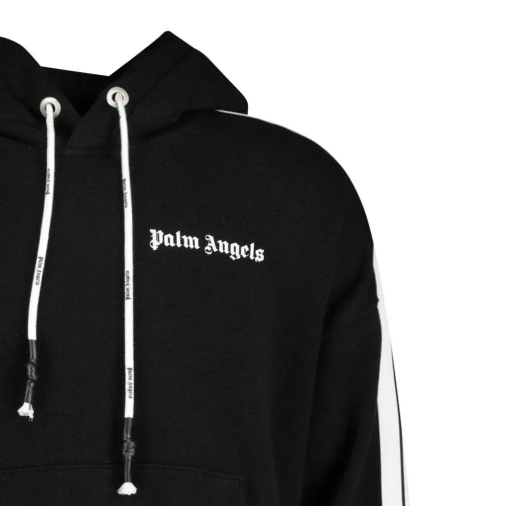 PALM ANGELS Logo Hooded Track Jacket Black