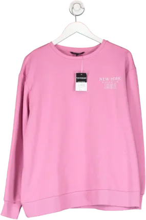 Peacocks Pink Print Sweatshirt UK L