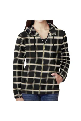 Plaid Full Zip Hoodie for Women