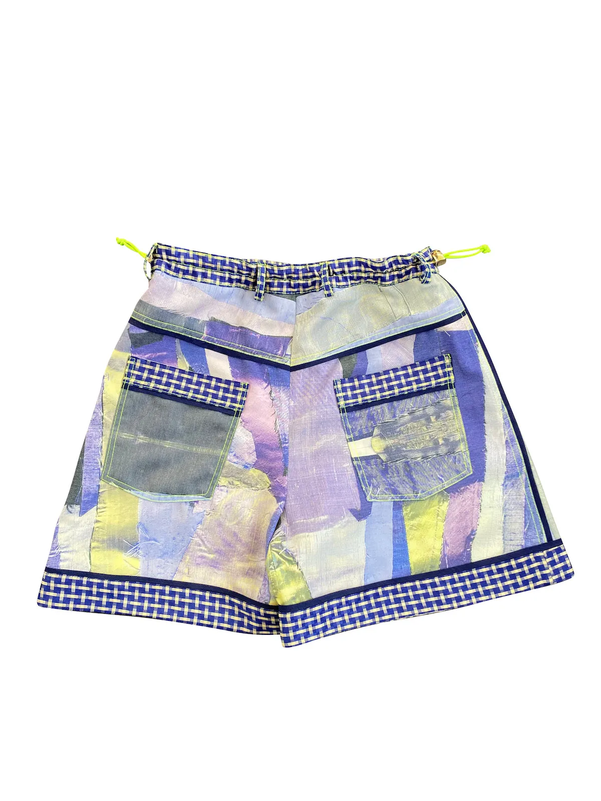 Printed Patchwork Shorts