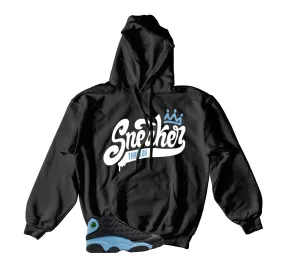 Retro 13 University Blue Hoody - St Crown - Black