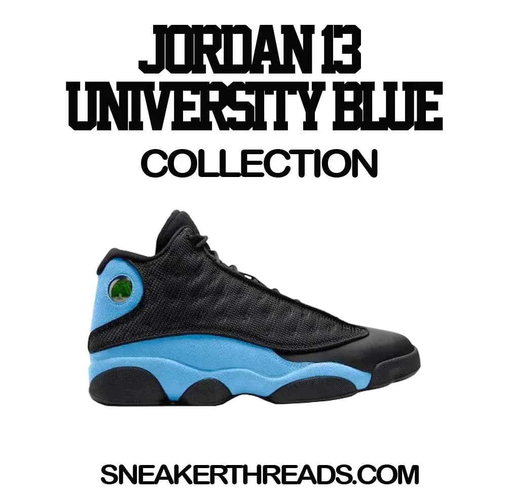 Retro 13 University Blue Hoody - St Crown - Black