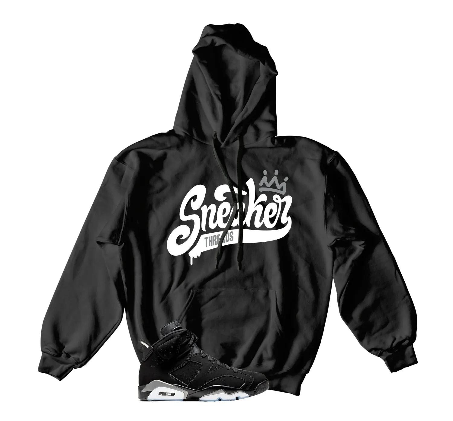 Retro 6 Metallic Silver ST Crown Hoody