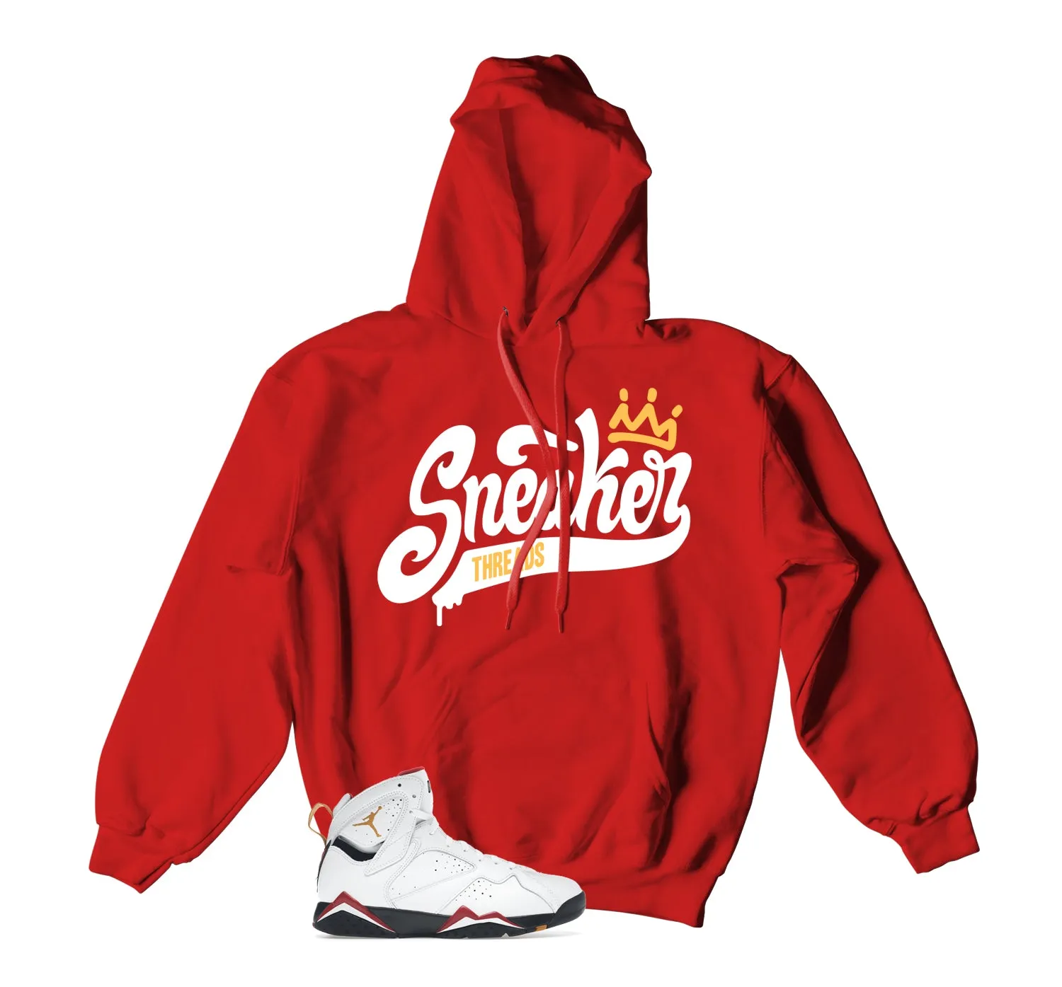 Retro 7 Cardinal Hoody - St Crown - Cardinal Red