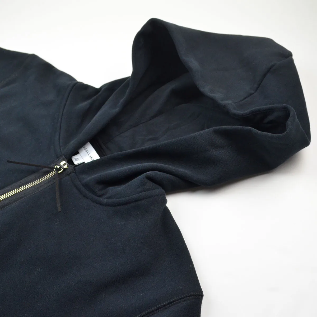 Soulland - Lineker Heavy Sweat Hoodie with Zipper - Black