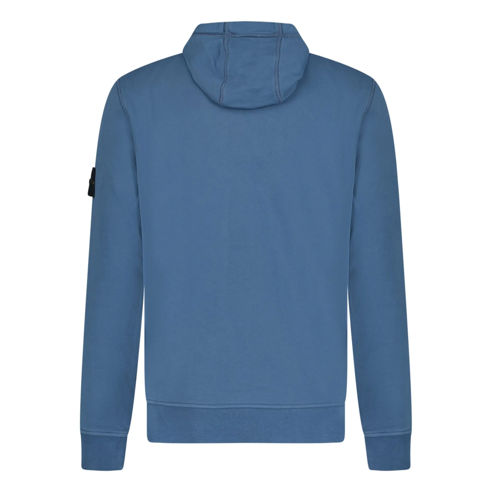 STONE ISLAND BASIC BADGE HOODED SWEATSHIRT AVIO BLUE