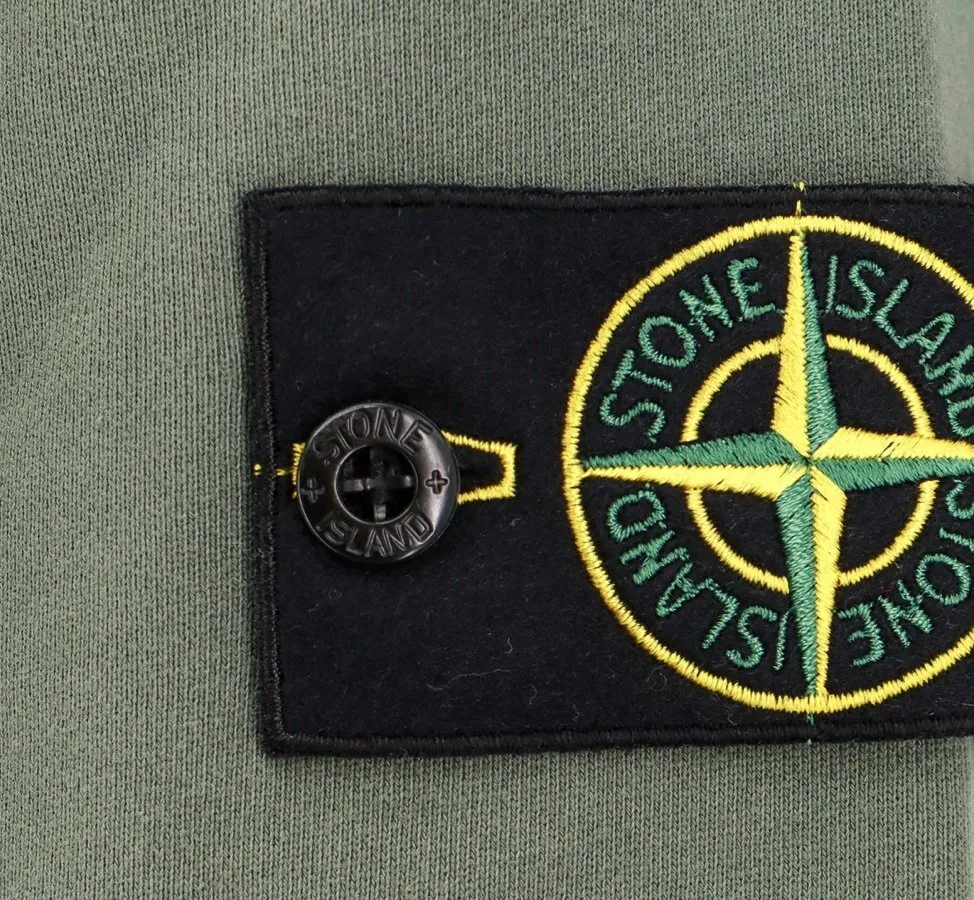 STONE ISLAND BASIC BADGE HOODED SWEATSHIRT DARK GREEN