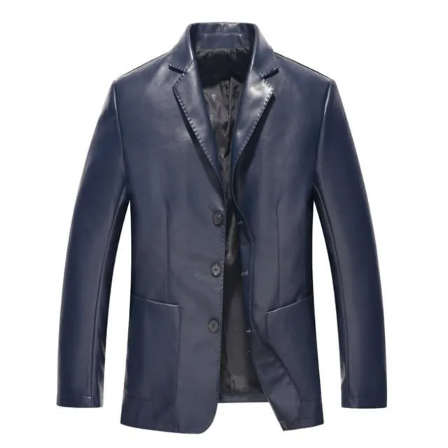 Suit Leather Jacket Men