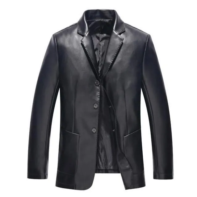 Suit Leather Jacket Men