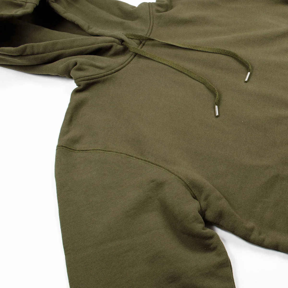 Sunspel - Loopback Overhead Hoodie - Military Green