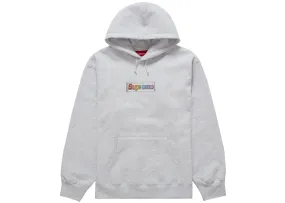 Supreme Bling Box Logo Hooded Sweatshirt Ash Grey