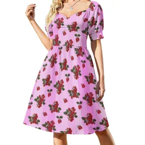 Sweetheart Neck Puff Sleeve Mini Dress (B271) Dress