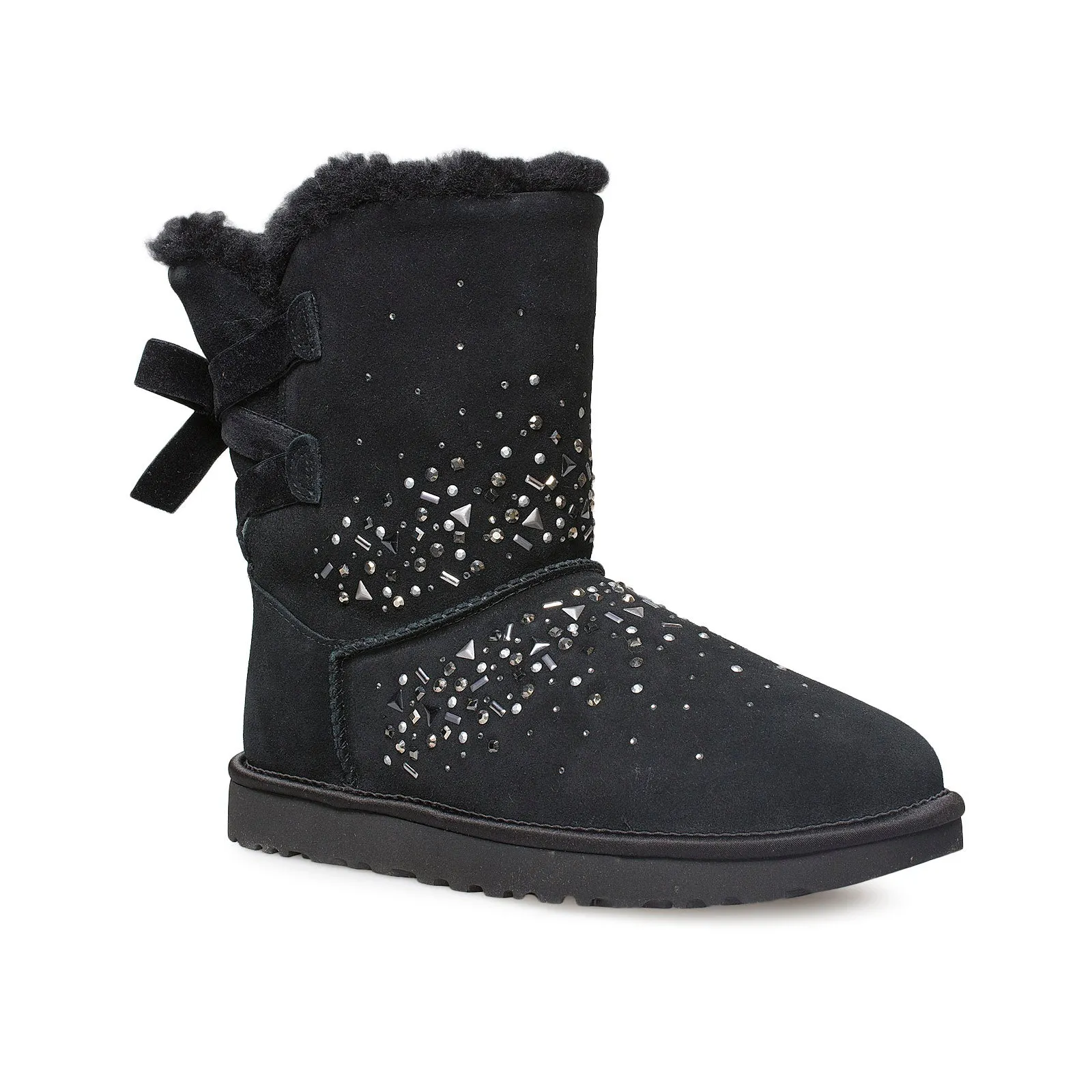 UGG Classic Galaxy Bling Short Black Boots - Women's