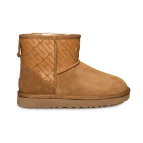 UGG Classic Mini II UGG Logo Chestnut Boots - Women's