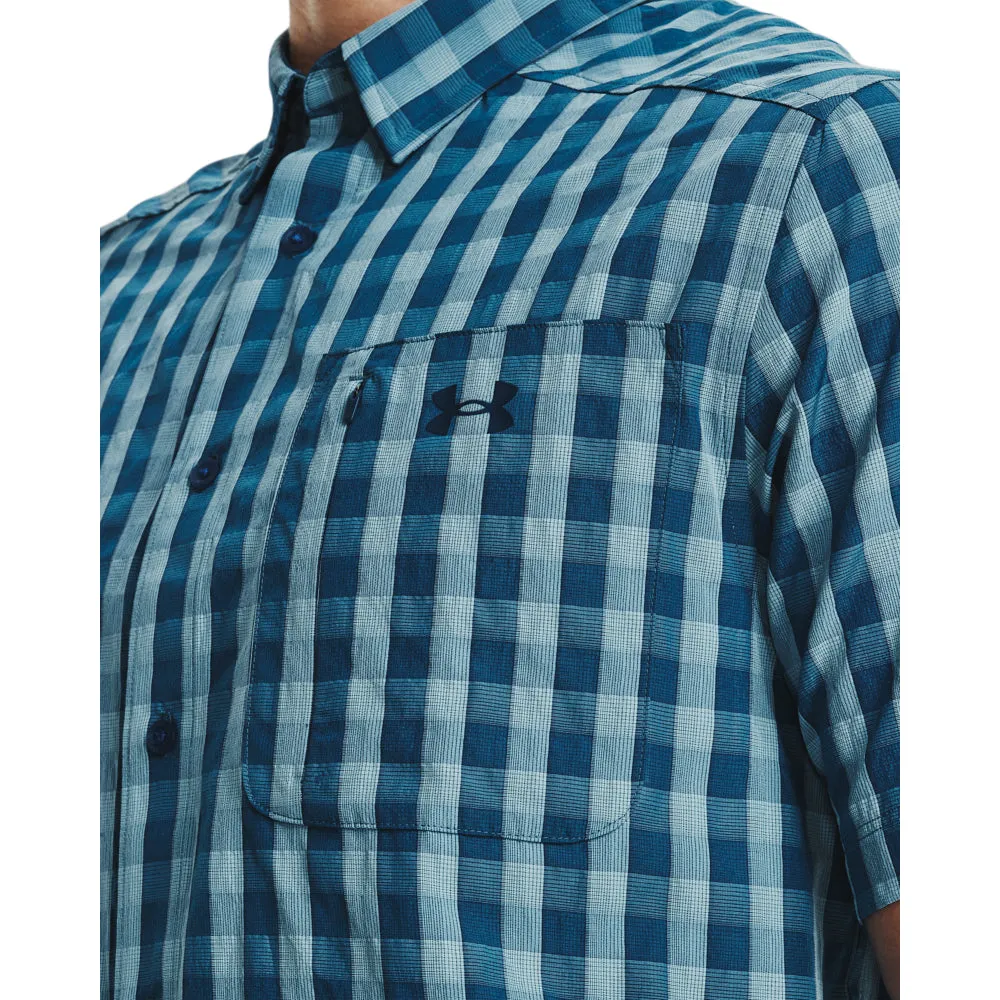 'Under Armour' Men's Drift Tide 2.0 Plaid Button Down - Deep Sea / Mississippi