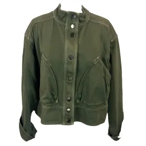 Valentino 870 Khaki Cropped Cargo Jacket XS/S