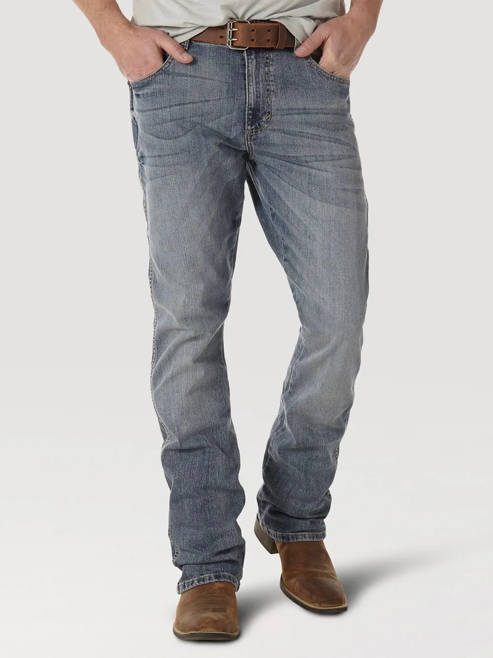 'Wrangler' Men's Retro Slim Fit Bootcut - Greeley Wash